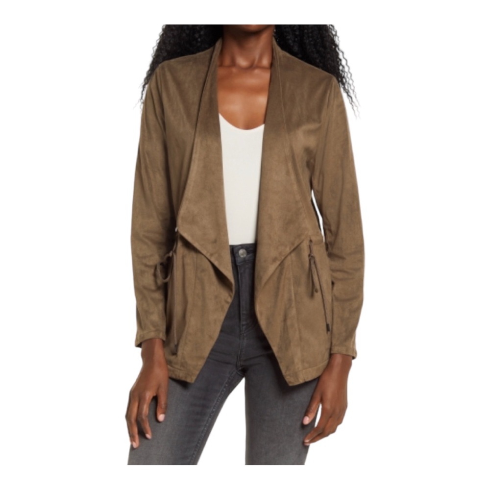 NWT BLANKNYC Faux Suede Drapey‎ Jacket in Size Small